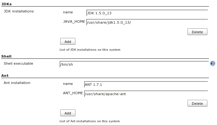 External Tools Configuration